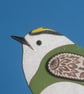 Standing Wooden Goldcrest Decoration - Hand Painted - Image 7
