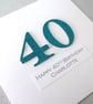 Handmade 100th birthday card - personalised with any age and message - Image 7