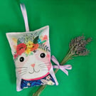 Lavender Bags Floral Cat design
