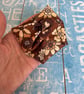 Wide fabric cuff bracelet in retro brown design - Image 4