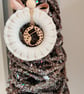 2 x Macrame Baubles with Wooden tree and stocking design - Image 2