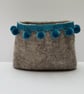 Funky felted plant pot holder. - Image 3