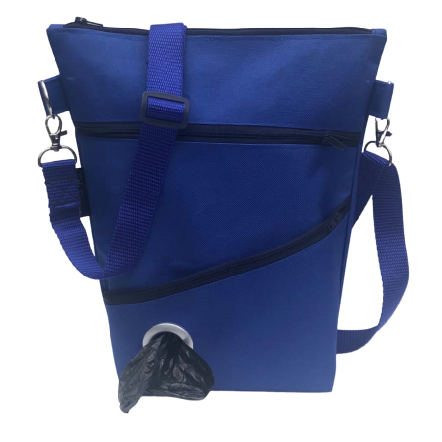 Dog walking bags , waterproof, bright blue