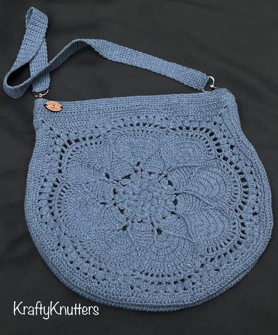 Handmade Crochet Shoulder, Crossbody Bag