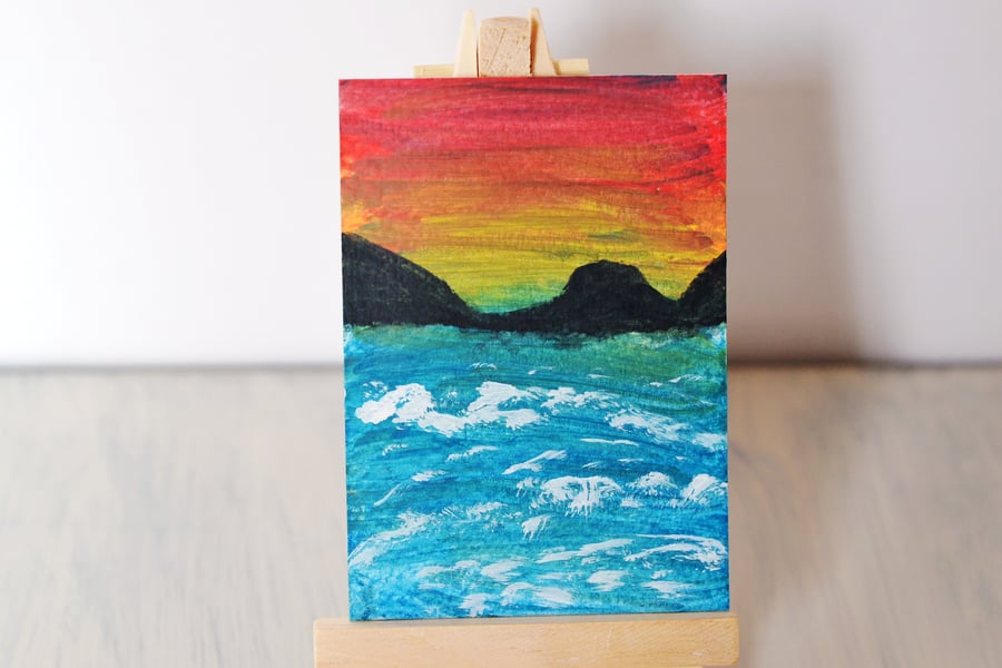 Aceo Mixed Media, Original Painting