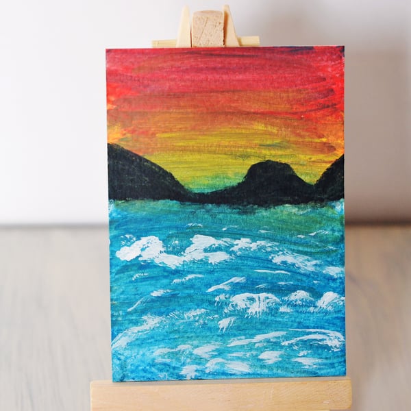 Aceo Mixed Media, Original Painting