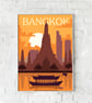 Bangkok retro travel poster, Bangkok print, Thailand travel poster - Image 4