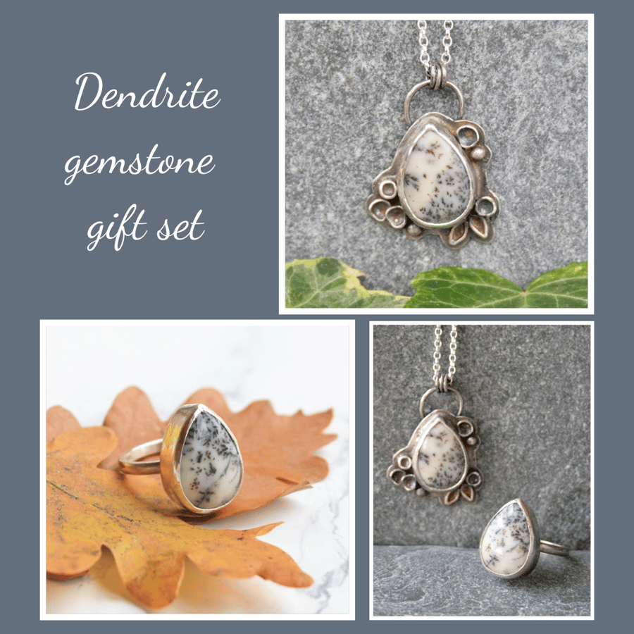 Beautiful Bundle - dendrite gemstone jewellery set