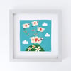 Up In The Clouds, whimsical, fun sheep print, original Giclee print