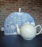 Tea Cosy in Bergen Blue coloured Fabric
