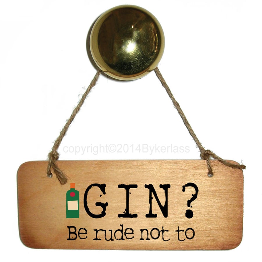 Gin? Be Rude Not To Sign