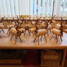 Reindeer Log Wooden Hand Made ( Pack 2 )