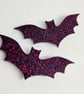 Pink and Black Bat Hair Clips - Image 2