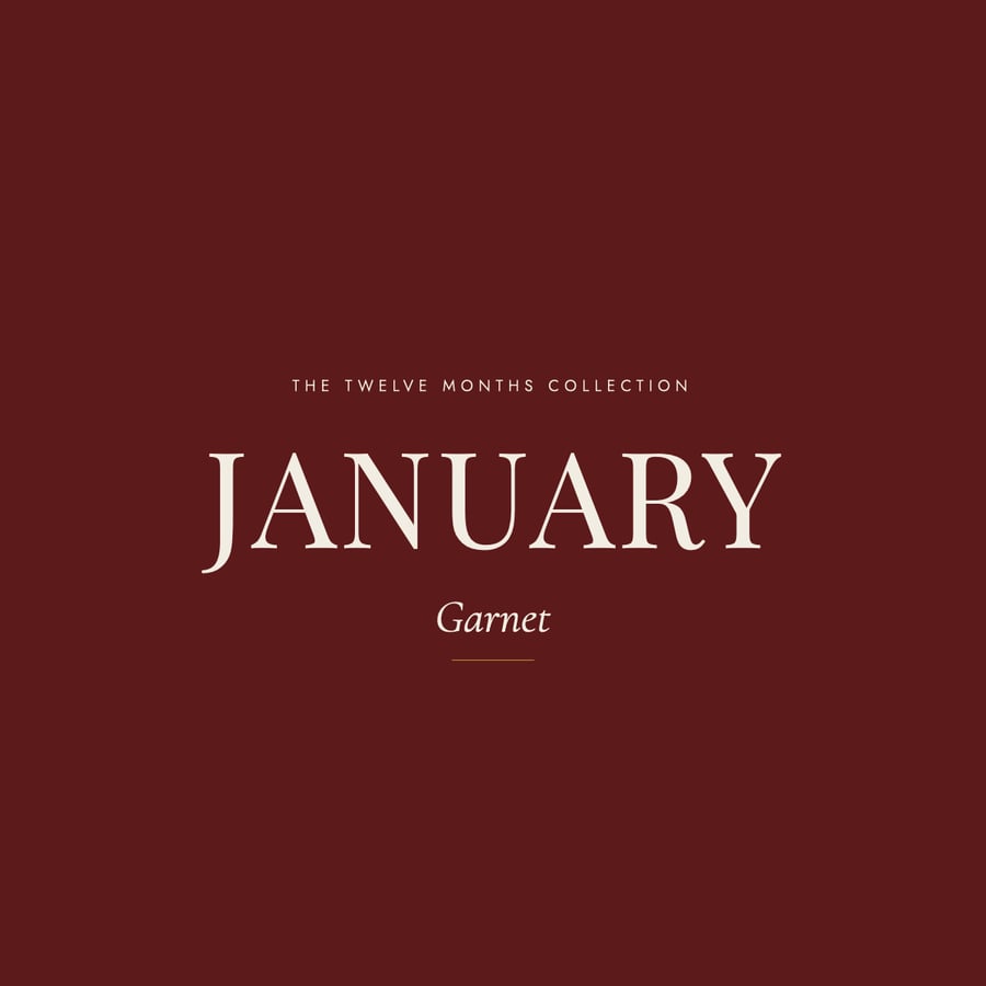 January Birthstone Ring - Hammered Silver & Garnet - Handmade in England