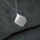 Hydrangea Petal Pendant - Sterling Silver Flower Necklace - Handmade in Cornwall
