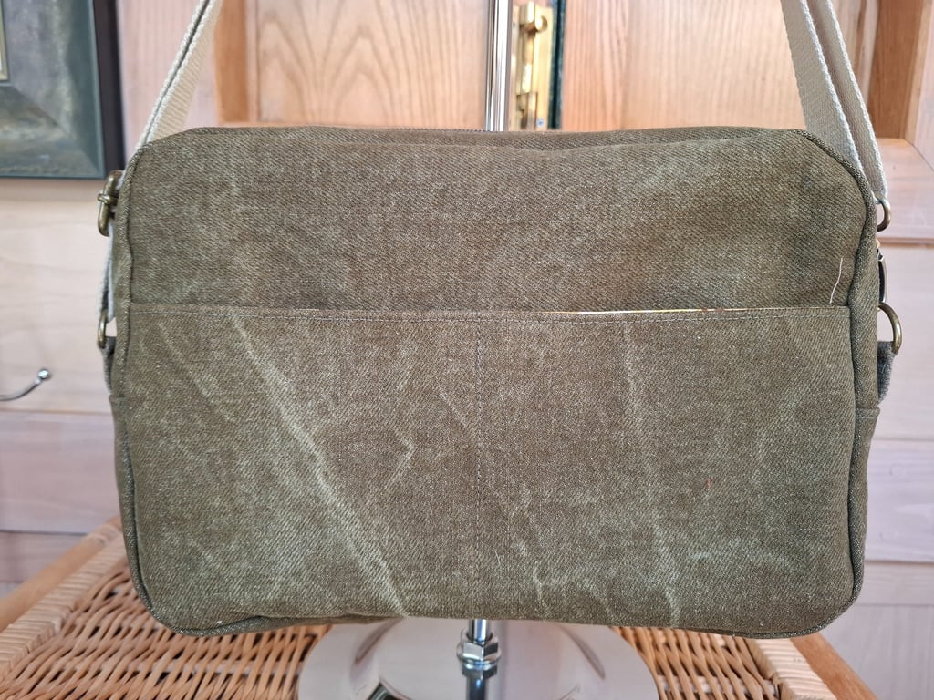 Olive denim bag