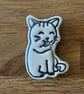 Handmade Ceramic Cat Fridge Magnet - Image 5