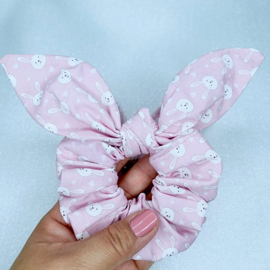 Easter Scrunchies, Pink Spring Scrunchies, Bunny Scrunchies, Bunny Ear Scrunchie