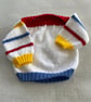 White jumper with bright stripes - Image 1