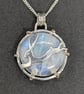 Sterling silver hare pendant, Moonstone pendant, Hare jewellery - Image 2
