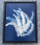 Original Cyanotype Photogram, Umbrella Fern, Float mounted. - Image 1