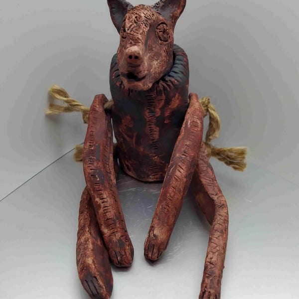  Fox, ceramic, kiln fired