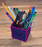 Medium container for office items - dark colours with magenta edge - Image 3