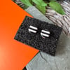 Black n White Stripe Studs - Small