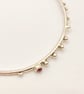 Handmade Silver Stacker Bangle with Tourmaline & Granulation - Image 5