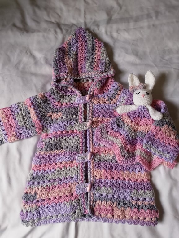 Baby Hoodie with Bunny Hug Toy 6-9 months 