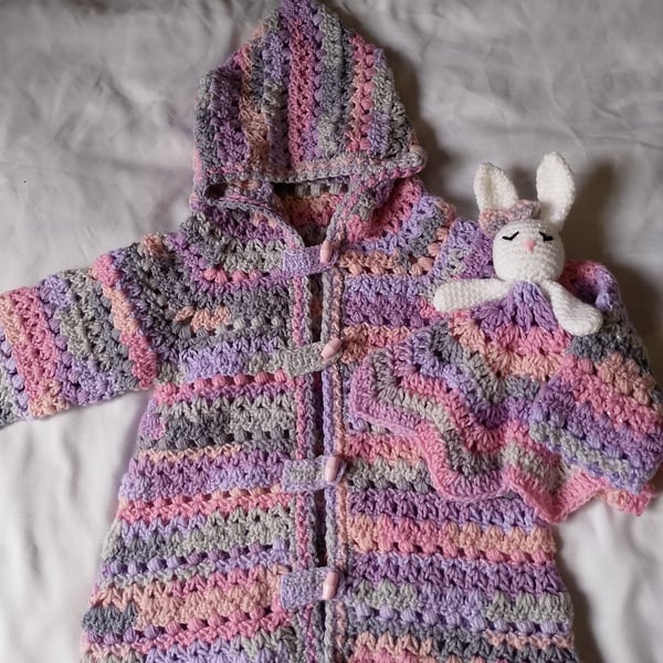 Baby Hoodie with Bunny Hug Toy 6-9 months 
