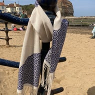 Palimpsest II Handwoven Cottolin and Silk Scarf