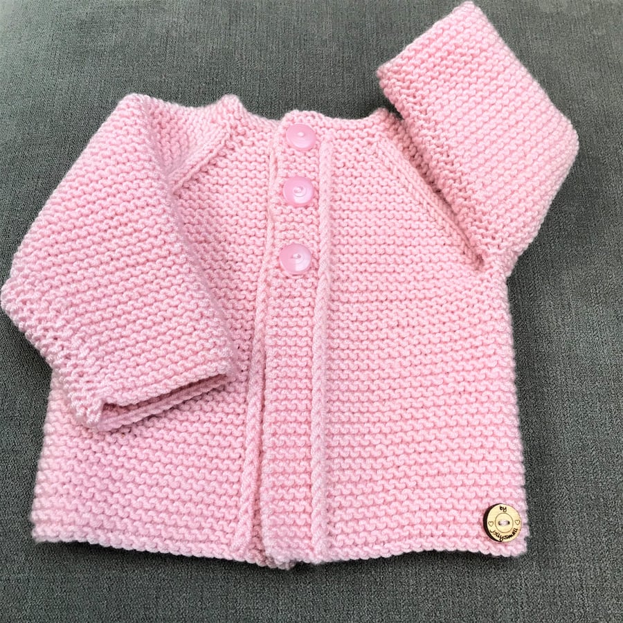 Hand knitted Baby Cardigan to fit newborn