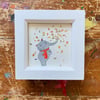 The Leaf Blower - Framed Original Illustration 