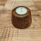 Handmade Wooden Tapered Tealight Candle Holder - Zebrano (Zebrawood)