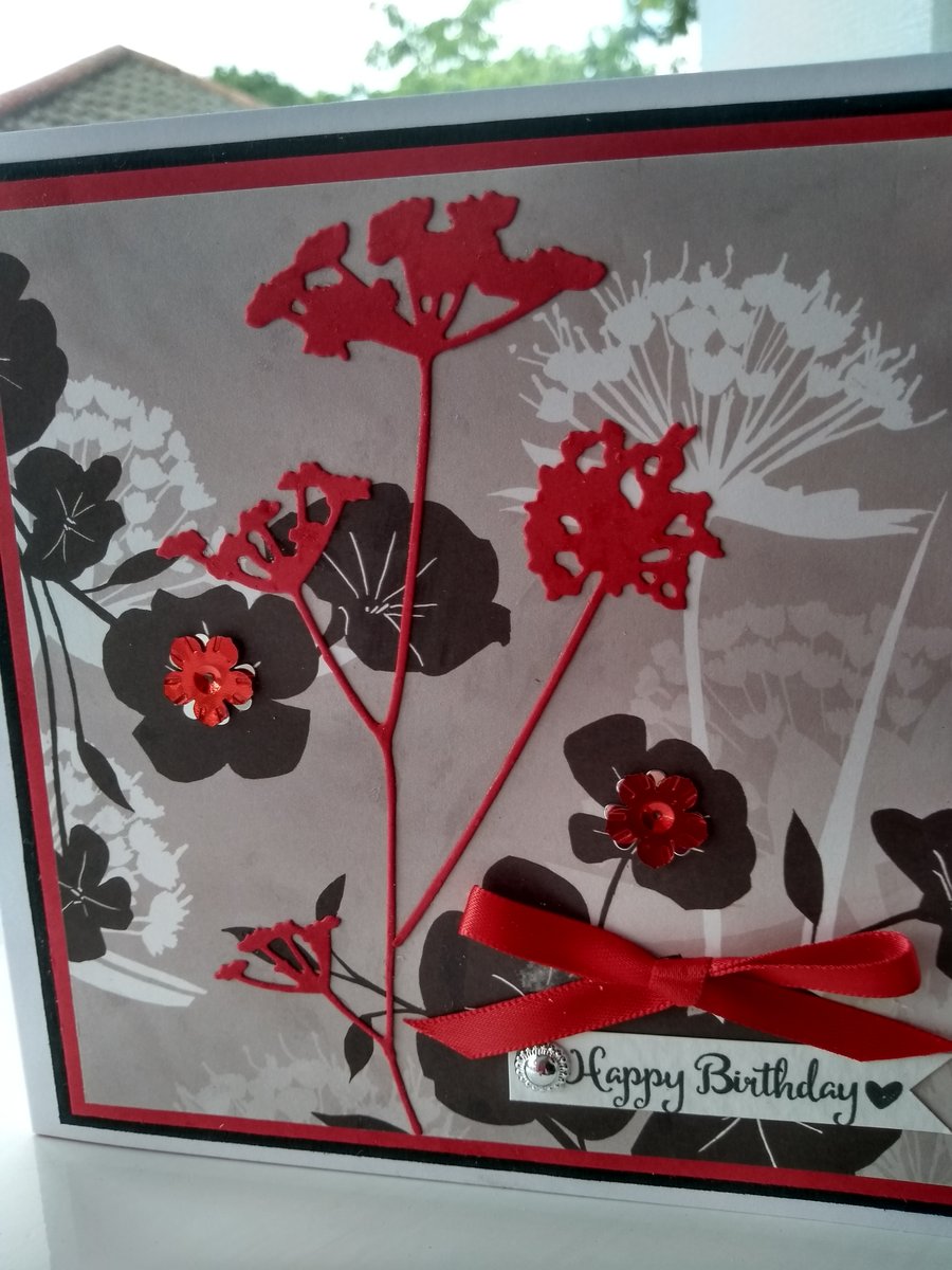 Oriental style birthday card