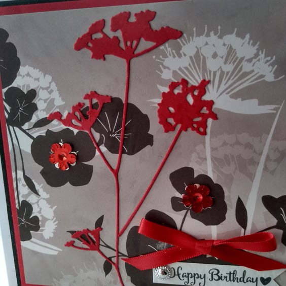 Oriental style birthday card