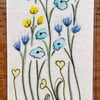 Hand painted original watercolour and ink bookmark