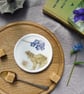Frog and Forget me not bone china coaster - Image 1