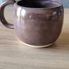 Large Purple Glazed Mug Handmade Pottery