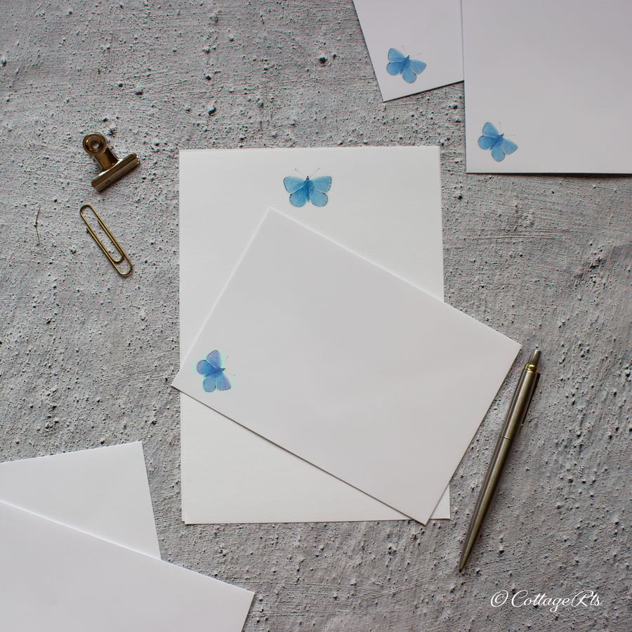 Butterfly Letter Writing Paper and Envelopes Hand Designed By CottageRts
