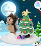 Sale ! Angelica the Christmas Angel hedgehog  sculpture. Crochet ornament. - Image 6