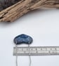 Dark Blue Fused Glass Heart Necklace with Stainless Steel Chain - Image 5