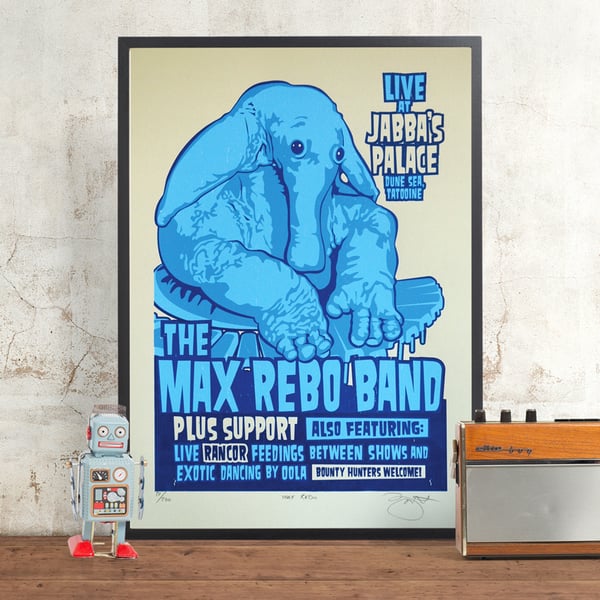 Star Wars 'Max Rebo' Hand Pulled Limited Edition Screen Print