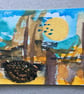Abstract beach fish aceo  - Image 3
