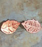 Leaf studs in etched copper - Image 5