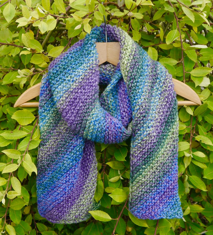 Bias Knit Scarf Folksy