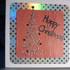 SALE  Silver Mirri Tree  Christmas Card (dots)