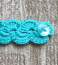 Crochet Bracelet in Turquoise - Image 2