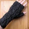 Alpaca Wrist Warmers Fingerless Gloves